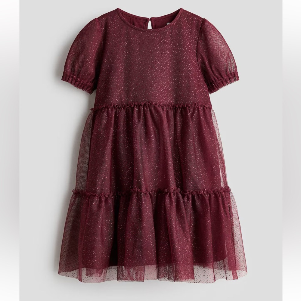 ✨3/$35✨Foil-print tulle  Kids Dress